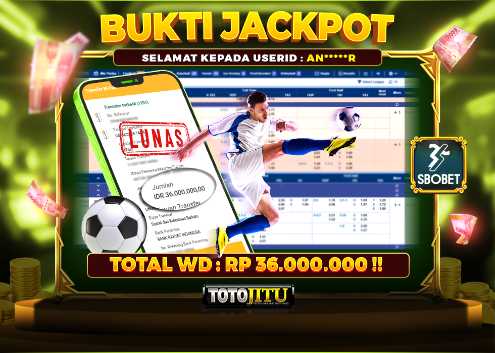 JACKPOT BOLA PARLAY DI BAYAR LUNAS !!